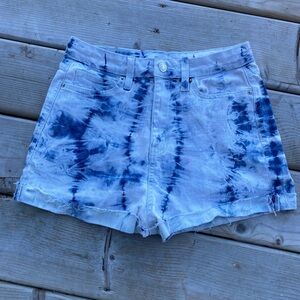 Forever 21 Blue Tie-Dye Jean Shorts